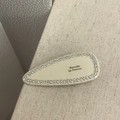 Elegante fermaglio per capelli a goccia crema con strass e scritte francesi - 4# Bianco