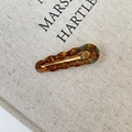 Pinza para el pelo ondulada de acetato ámbar carey con clip de metal dorado - 1# Marrón / Aprox. 6,1 cm