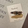 Acetate tortoise shell and yellow wave hair clips set on display card - Yellow Coffee Tortoise Set - Wave