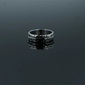 Vintage punk cross ring in dark silver stainless steel with hammered texture finish - US 7 / Steel