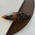Pince à cheveux élégante en résine ambrée motif écaille de tortue pour femmes - Écaille de Tortue Brillante