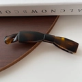Fermaglio a banana vintage con motivo tartarugato marrone scuro e finitura lucida - Satinato / Tartarugato Scuro