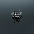 Anillo de acero inoxidable con cabeza de dragón vintage para hombre con escamas plateadas - US 7 / Plata Antigua