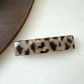 French vintage leopard print acrylic hair clip with brown tortoiseshell texture - 3#74490-narrow And Shallow Hawksbill Turtle