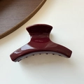 Deep burgundy acetate hair claw clip with a polished finish and minimalist design - Wine Red