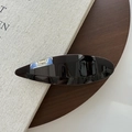 Glossy dark brown swallowtail hair clip with a minimalist polished resin finish for women - Chocolate
