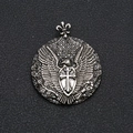 Colgante de águila retro con piedras negras en cadena de acero inoxidable para todos - Colgante Individual Color Plata