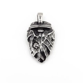 Collar retro para hombre con colgante de punta de flecha de acero titanio y letra G - Colgante Únicamente (Sin Cadena)