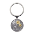 Porte-clés tournesol argenté avec motif d'abeille et citation You Are My Sunshine - Argent-You Are My Sunshine (Style 3-Petite Abeille)