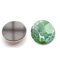 Christmas elk crystal glass fridge magnet showing magnetic back and artistic deer design - Forest Spirit Deer Style (XSWX6483-1-(30MM))