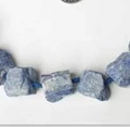 Pettine per capelli con cristallo di lapislazzuli naturale e pietre blu grezze - Pettine Argento Lapislazzuli Filo d'Argento