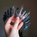 Handmade lunar crown with natural gray labradorite and white quartz crystal clusters - White K (Glass Arrow Beads)