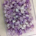 Natürliche Amethyst-Rohstein-Anhänger mit Silberringen in Großpackung für Schmuckherstellung - Lavendelviolett (Silberhaken)