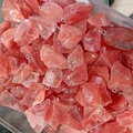 Große Menge rosa Erdbeerkristall Anhänger mit silberner Metallöse als Zubehör - Wassermelonenrot (Silberhaken)