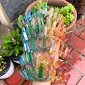 Corona di cristalli arcobaleno con luna crescente per matrimoni boho o feste a tema - Stile Luna di Cristallo Sfumatura Arcobaleno