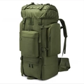 Zaino tattico da trekking 65L verde militare in tessuto resistente all'acqua - Verde Militare