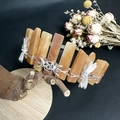 Handmade orange crystal crown headband with silver dragonfly and pentagram accents - Red Aventurine