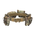 Multicam tactical belt set with metal quick release buckle and nylon MOLLE pouches - One Size / CP Camouflage