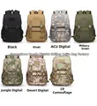 Lot de sacs à dos tactiques en sept coloris, dont camouflage, kaki et vert militaire - Taille unique / Camouflage Digital de Désert