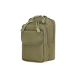 Tactical army green nylon waist pouch with double zipper compartments for outdoor sport - One Size / Army Green