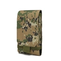Detail view of durable digital camouflage tactical MOLLE pouch with heavy-duty stitching - Jungle Digital Camouflage