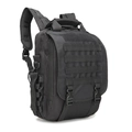 Zaino tattico in nylon nero con sistema MOLLE e spallacci imbottiti ergonomici - Taglia unica / Nero