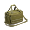 Tactical olive green shoulder bag with MOLLE system and durable oxford fabric - Army Green