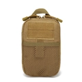 Taktische Gürteltasche in Coyote-Braun aus Nylon mit Mesh-Tasche für Outdoor-Einsätze - Sandfarben