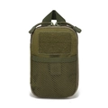 Armeegrüne taktische Gürteltasche aus Nylon mit Netztasche und Klettverschluss - Armeegrün