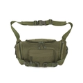 Tactical army green multicompartment waist bag in durable nylon with adjustable strap - Army Green