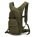 Army green tactical outdoor cycling backpack with MOLLE system and hydration compartment - Army Green