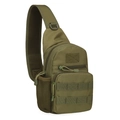 Armeegrüne taktische Brusttasche aus Nylon mit Wasserflaschenfach für Radsport - Einheitsgröße / Armeegrün