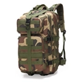 Tactical 35L backpack in jungle camouflage print with durable nylon and MOLLE system - One Size / Jungle Camouflage