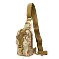 Tactical Multicam sling chest bag with durable nylon compartments for outdoor sports - CP Camouflage