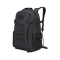 Détail du sac à dos tactique en tissu Oxford montrant le système MOLLE et la poche latérale - 20-35L / Noir