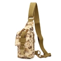 Tactical single shoulder chest bag with desert digital camo pattern and adjustable strap - Desert Digital