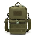 Tactical camouflage crossbody bag with MOLLE system and adjustable strap in army green - Army Green