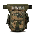 Tactical multi-functional outdoor drop leg bag in green and brown digital camouflage pattern - Jungle Digital
