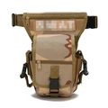 Tactical desert camouflage leg bag made of durable nylon with adjustable quick-release straps - Tri-Color Desert Camouflage