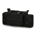 Tactical 3P magic waist bag in black nylon with MOLLE system and multiple zip pockets - One Size / Black