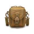 Taktische Umhängetasche in Coyote Tan mit MOLLE-System und Klettfläche für Outdoor-Sport - Sandfarben