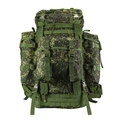Vista frontale dello zaino tattico da 80L con mimetica digitale EMR e sistema MOLLE - Mimetico Russo