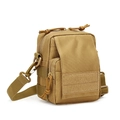 Borsa a tracolla tattica marrone coyote con sistema MOLLE e area in velcro - Taglia unica / Sabbia