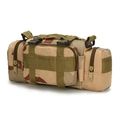 Tactical camouflage waist pack with MOLLE webbing for outdoor hiking and fishing - One Size / Tri-Color Desert Camouflage
