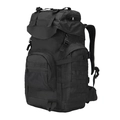 Black 50L waterproof outdoor tactical backpack made of heavy-duty nylon fabric - Black