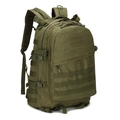Tactical military backpack in olive green with MOLLE system and ergonomic mesh straps - Army Green