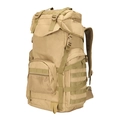 50L large capacity tactical backpack in coyote tan with MOLLE system and multiple compartments - Tan