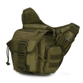 Bandolera táctica verde militar con sistema MOLLE y correa ancha acolchada - Verde Militar
