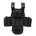 Chaleco táctico negro modular con sistema Molle, múltiples bolsillos y nailon duradero - Talla única / Negro