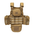 Chaleco táctico caqui con sistema Molle y bolsas para cargadores para entrenamiento exterior - Talla única / Arena